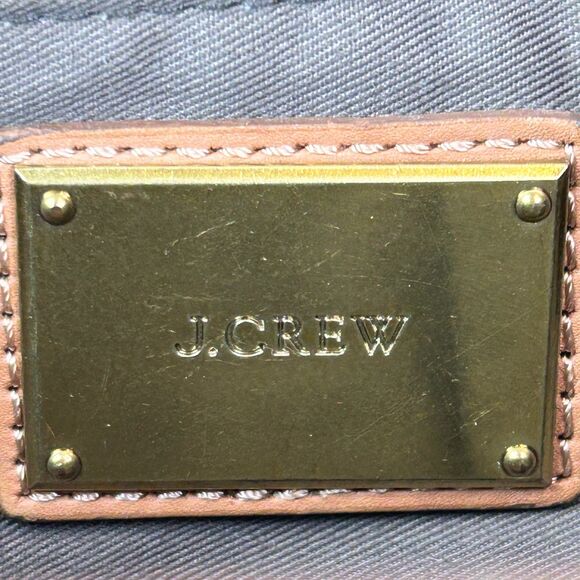 J.Crew Brompton Woven Straw Leather Hobo Shoulder Bag Brown Tan Gold Purse Boho - Picture 9 of 16